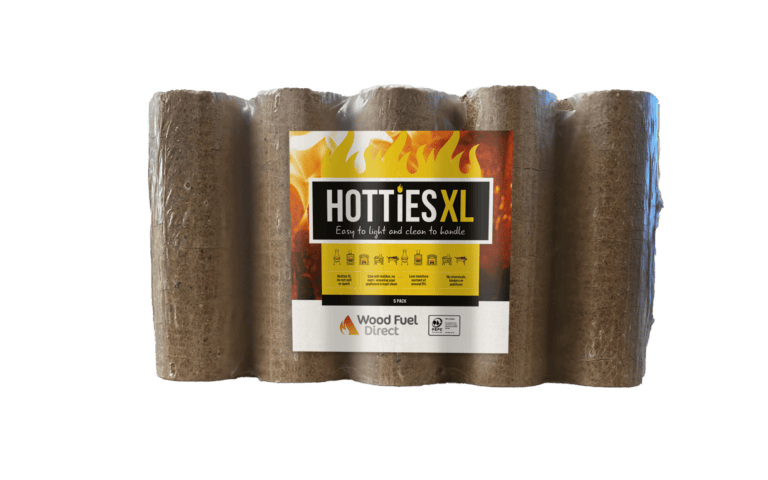 Hotties XL heat logs in their packaging